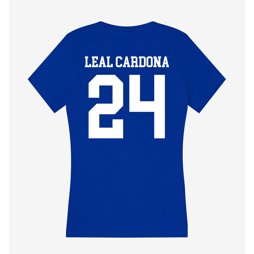 Texas A&M Corpus Christi - NCAA Women's Soccer : Cilia Leal Cardona - Women's V-Neck T-Shirt-1