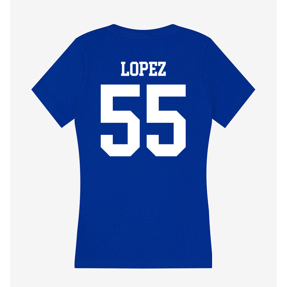 Texas A&M Corpus Christi - NCAA Softball : Karisa Lopez - Women's V-Neck T-Shirt-1