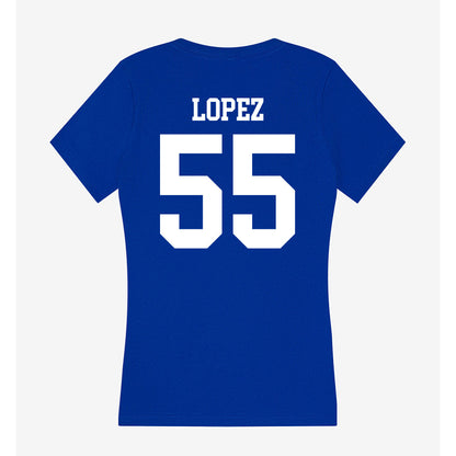 Texas A&M Corpus Christi - NCAA Softball : Karisa Lopez - Women's V-Neck T-Shirt-1