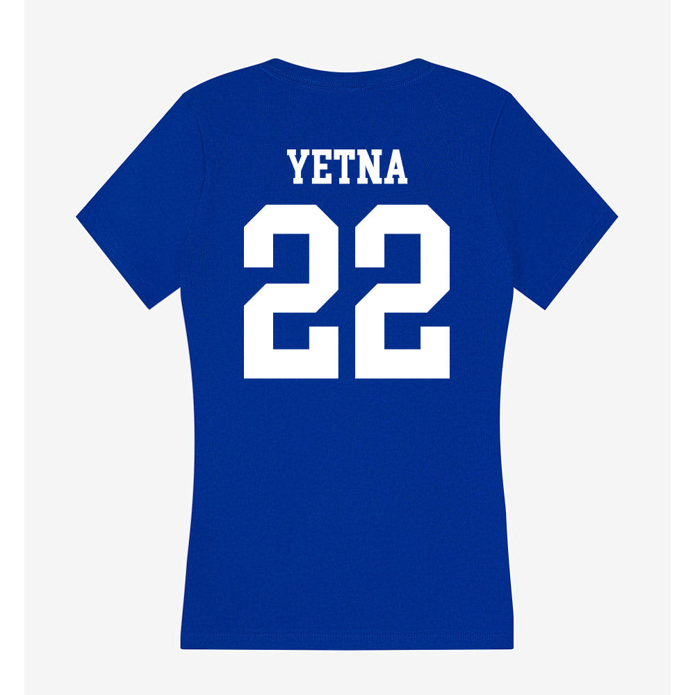 Texas A&M Corpus Christi - NCAA Men's Basketball : Franck Yetna - Women's V-Neck T-Shirt-1