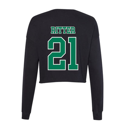 Norfolk State - NCAA Baseball : Jamal Ritter - Women's Cropped Crew Fleece-1