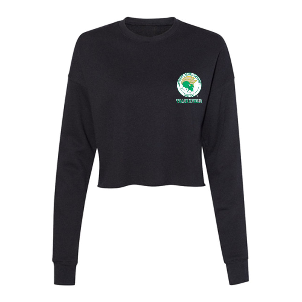 Norfolk State - NCAA Men's Track & Field : ZayQuan Reynolds - Women's Cropped Crew Fleece-0