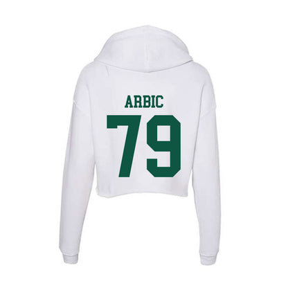 Northern Michigan - NCAA Football : Evan Arbic - Women's Crop Fleece Hoodie-1