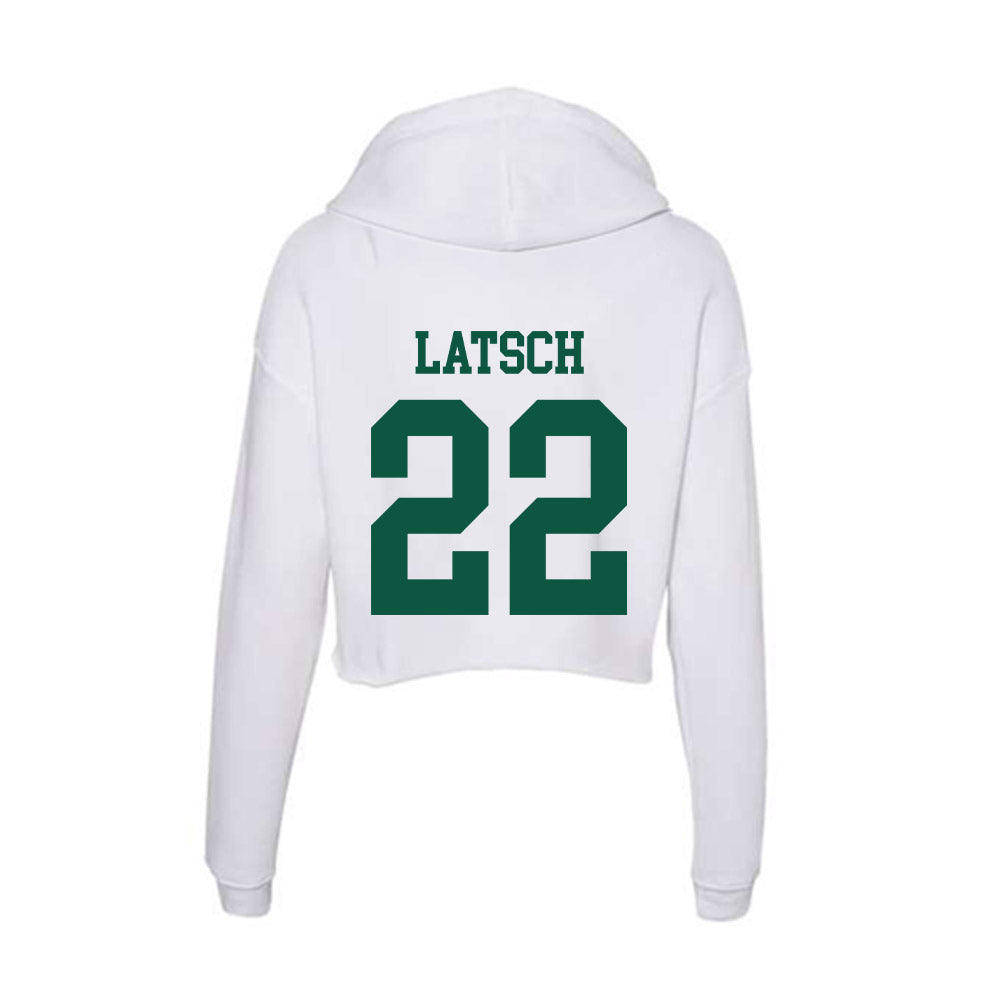 Northern Michigan - NCAA Men's Ice Hockey : Tanner Latsch - Women's Crop Fleece Hoodie-1