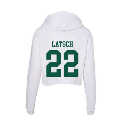 Northern Michigan - NCAA Men's Ice Hockey : Tanner Latsch - Women's Crop Fleece Hoodie-1