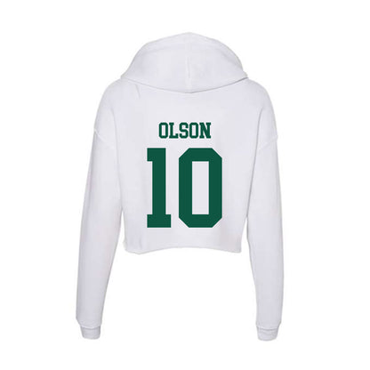 Northern Michigan - NCAA Football : Isaac Olson - Women's Crop Fleece Hoodie-1