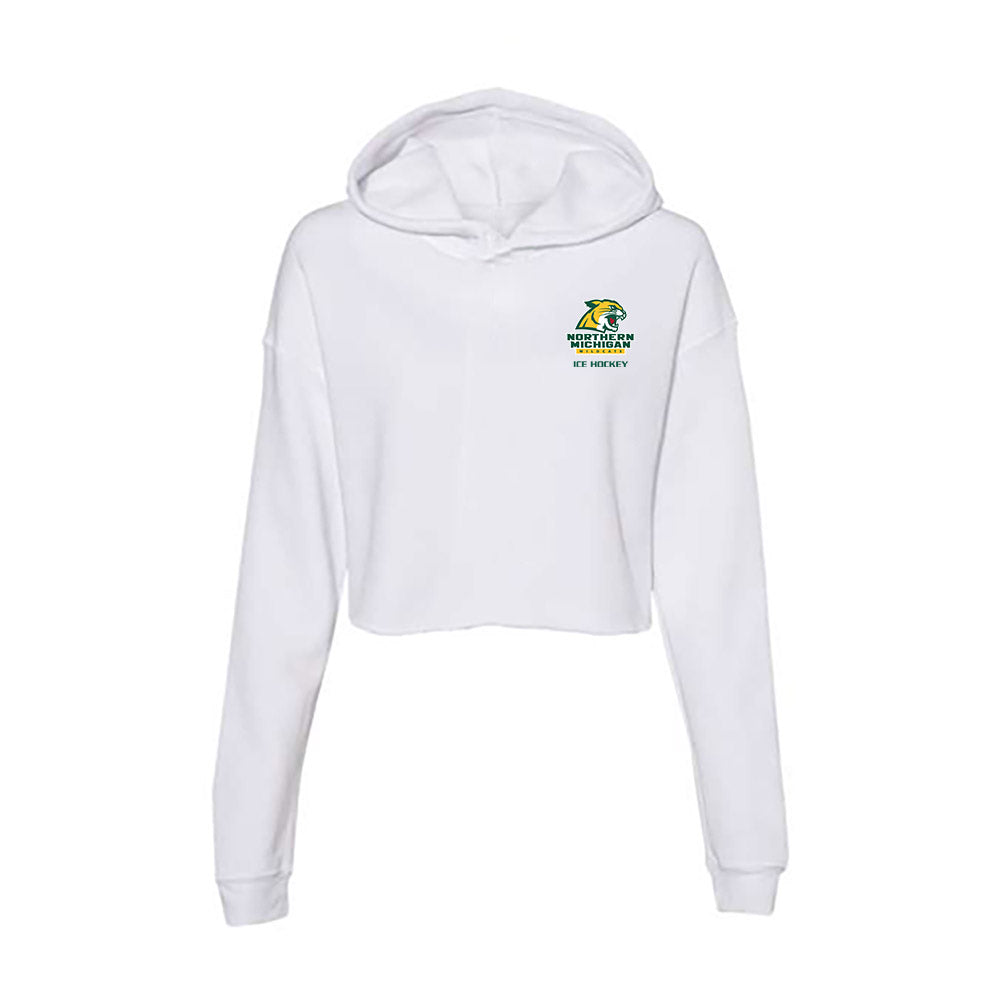 Northern Michigan - NCAA Men's Ice Hockey : Matthew Romer - Women's Crop Fleece Hoodie-0