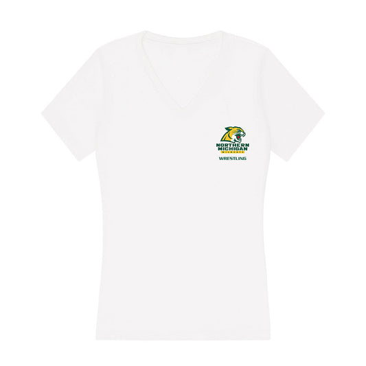 Northern Michigan - NCAA Women's Wrestling : Emma Heslin - Women's V-Neck T-Shirt-0