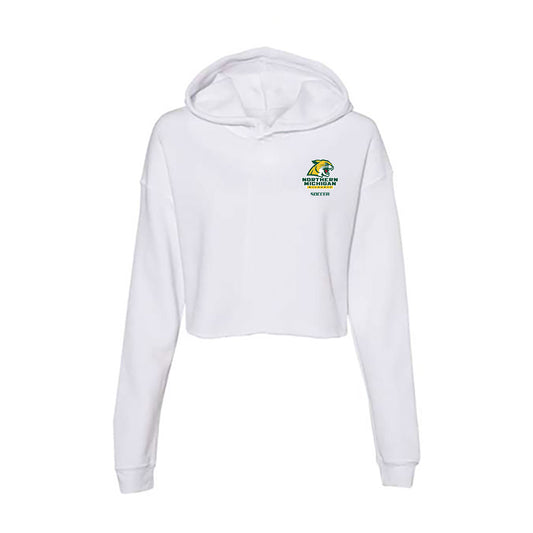 Northern Michigan - NCAA Men's Soccer : Ian Weimer - Women's Crop Fleece Hoodie-0
