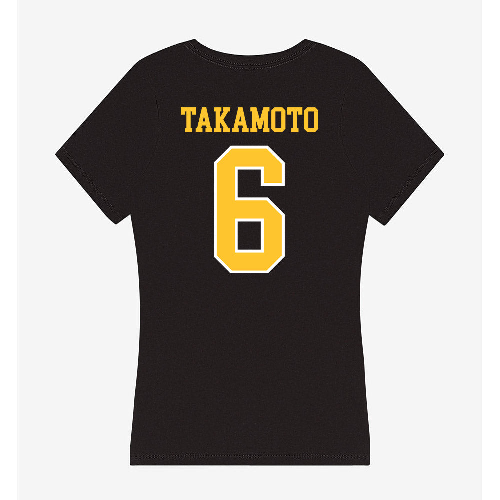 PLU - NCAA Women's Volleyball : Ayre Takamoto - Women's V-Neck T-Shirt-1