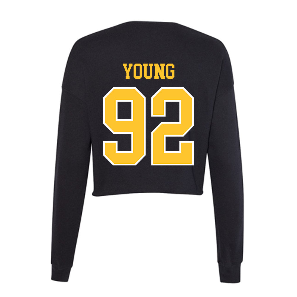 PLU - NCAA Football : Kyson Young - Women's Cropped Crew Fleece-1