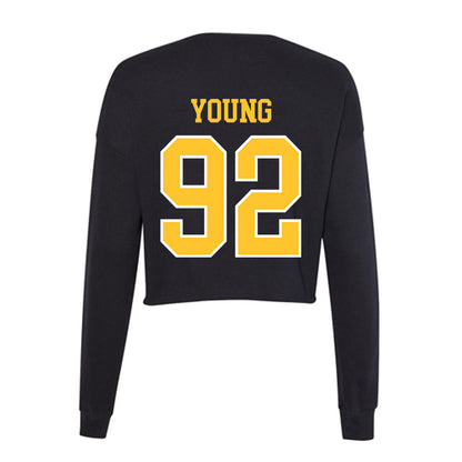 PLU - NCAA Football : Kyson Young - Women's Cropped Crew Fleece-1