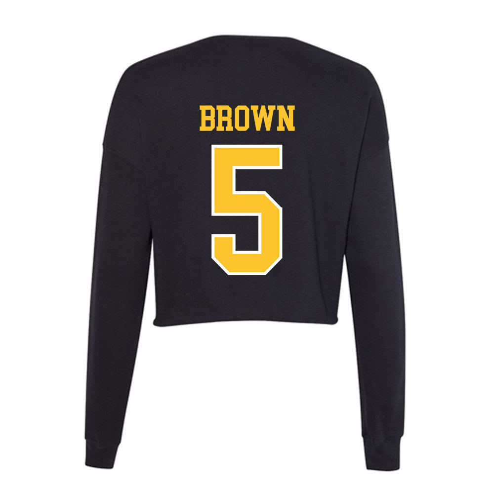 PLU - NCAA Men's Basketball : Julian Brown - Women's Cropped Crew Fleece-1