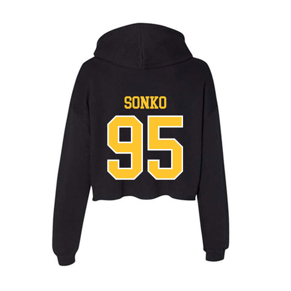 PLU - NCAA Football : George Sonko - Women's Crop Fleece Hoodie-1