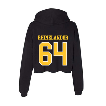 PLU - NCAA Football : Caleb Rhinelander - Women's Crop Fleece Hoodie-1