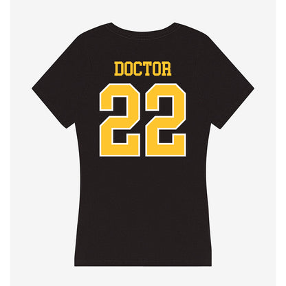 PLU - NCAA Softball : Kamalani Doctor - Women's V-Neck T-Shirt-1