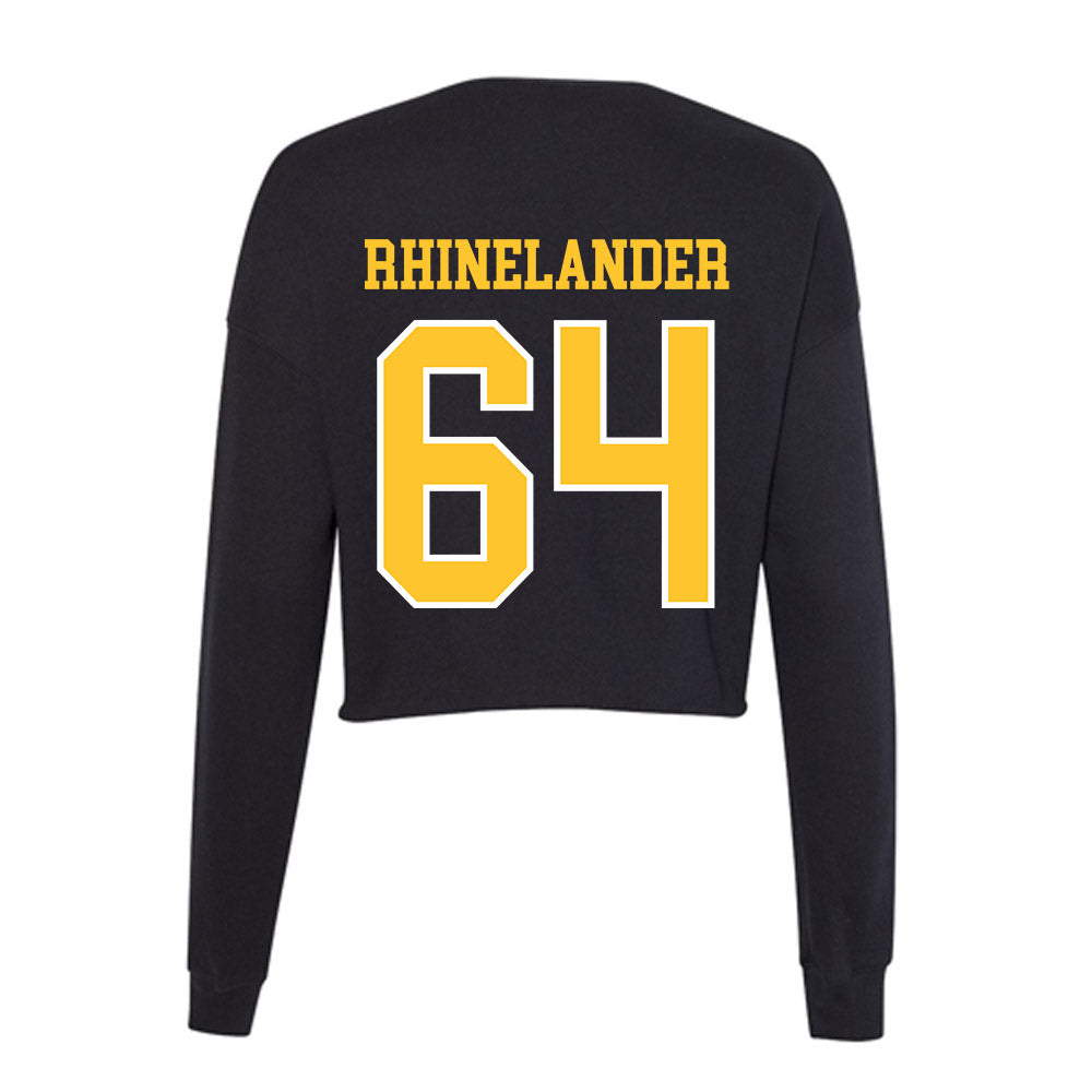 PLU - NCAA Football : Caleb Rhinelander - Women's Cropped Crew Fleece-1