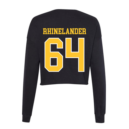 PLU - NCAA Football : Caleb Rhinelander - Women's Cropped Crew Fleece-1