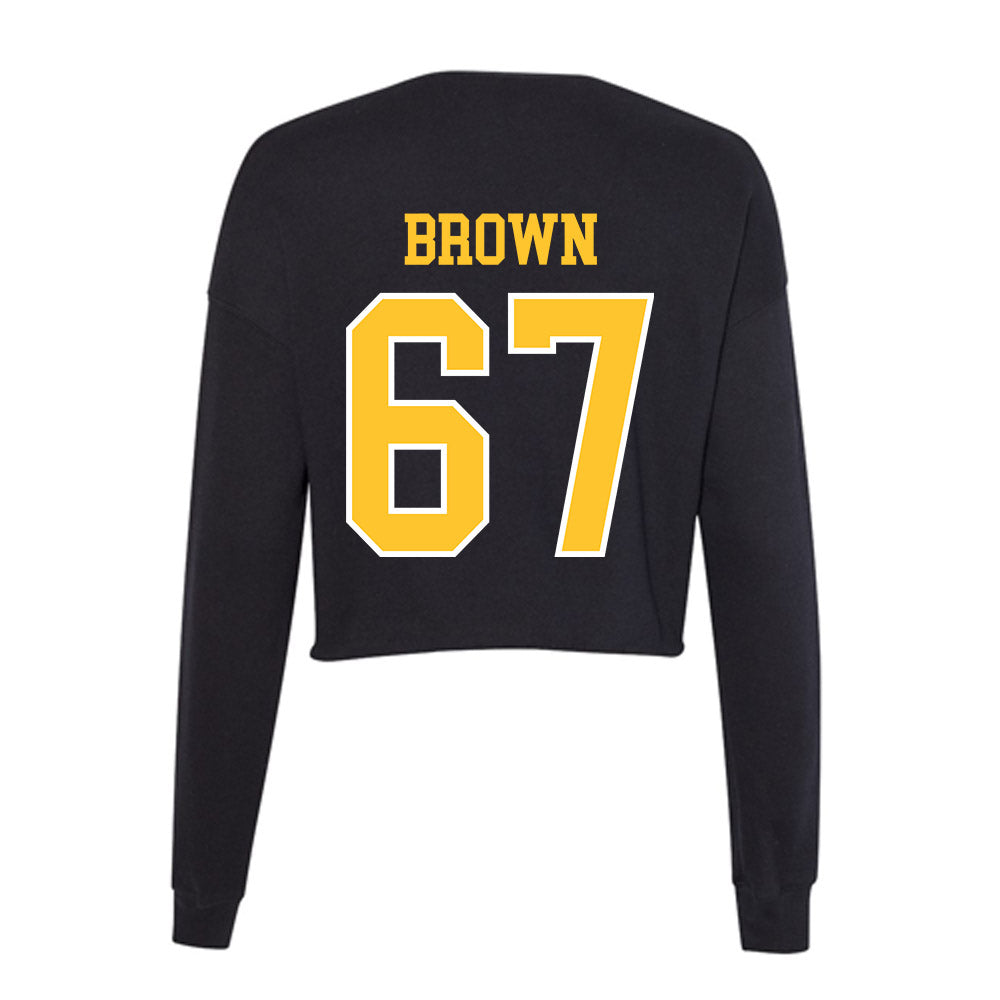 PLU - NCAA Football : Jacob Brown - Women's Cropped Crew Fleece-1
