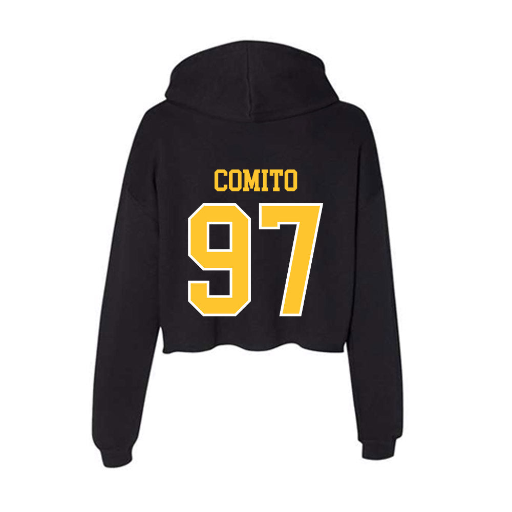 PLU - NCAA Football : Andrew Comito - Women's Crop Fleece Hoodie-1