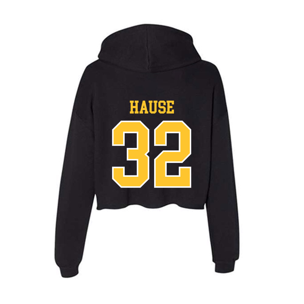 PLU - NCAA Football : Michael Hause - Women's Crop Fleece Hoodie-1