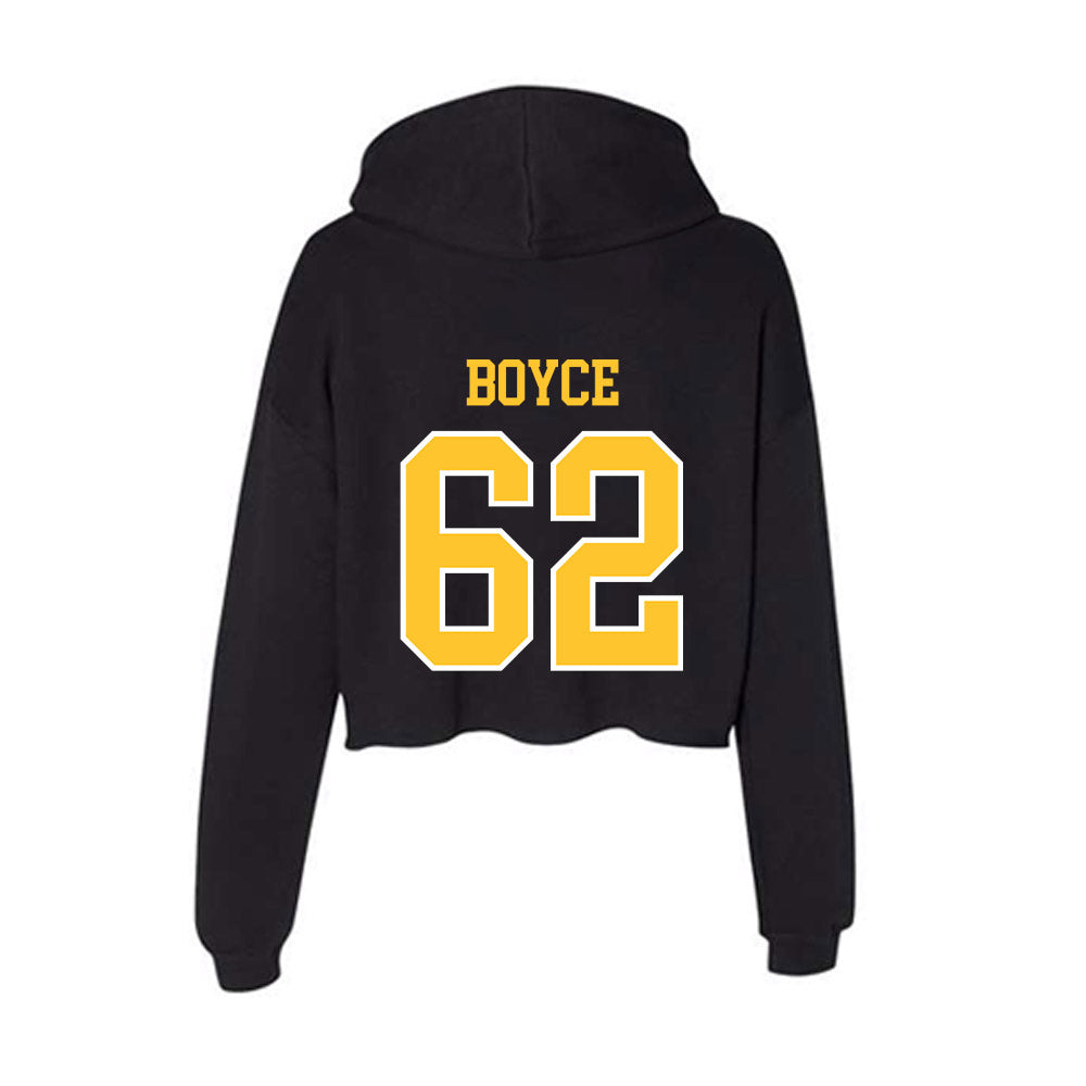 PLU - NCAA Football : Nathan Boyce - Women's Crop Fleece Hoodie-1