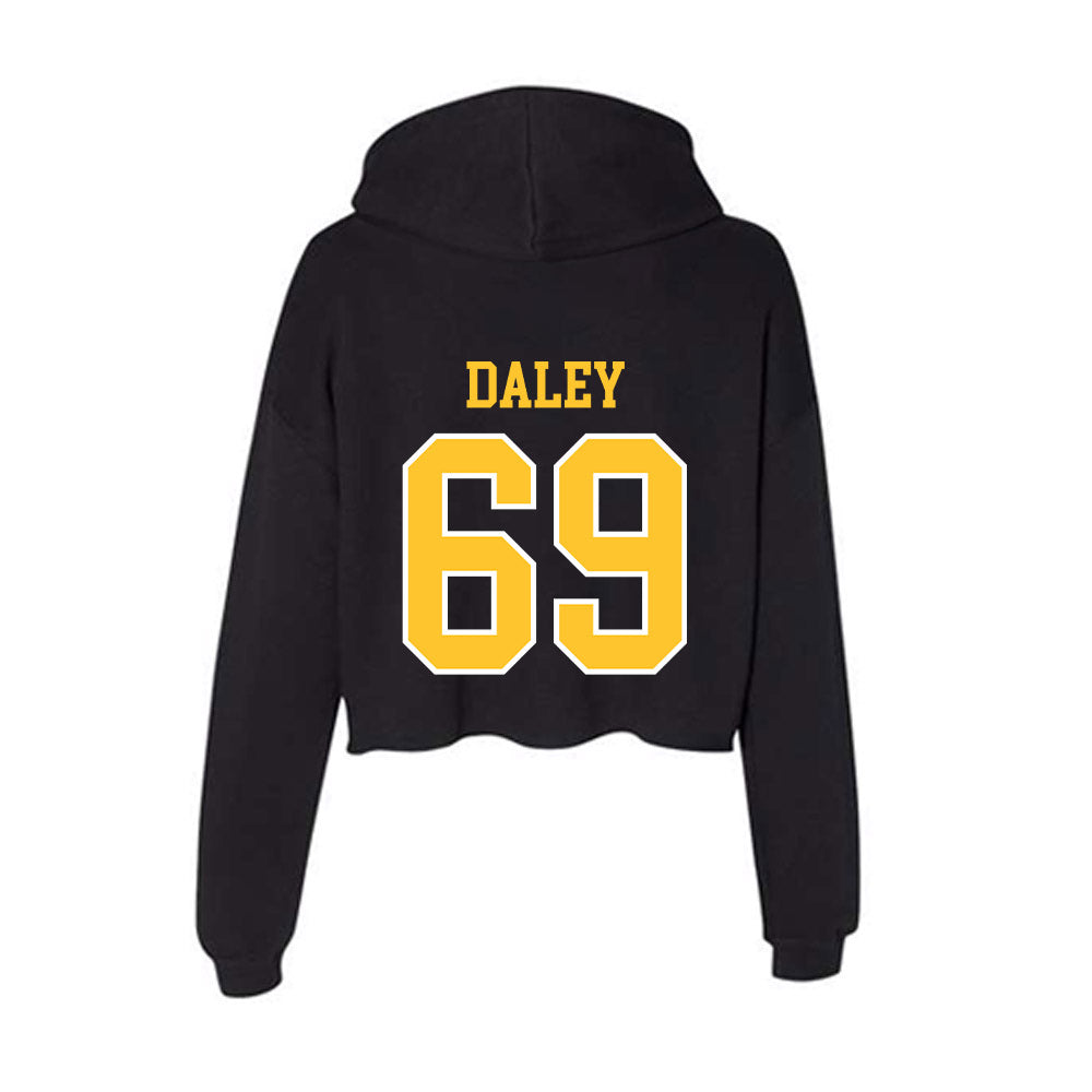 PLU - NCAA Football : Aron Daley - Women's Crop Fleece Hoodie-1