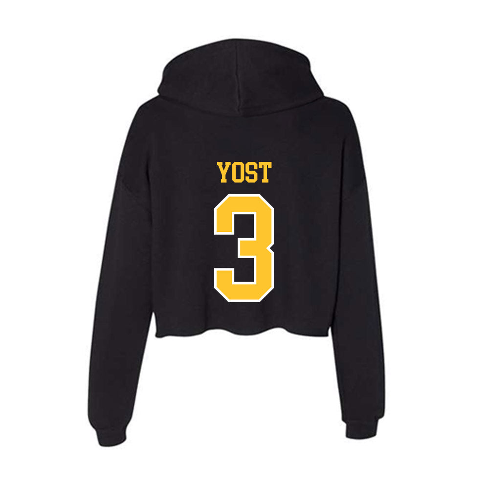 PLU - NCAA Football : Aiden Yost - Women's Crop Fleece Hoodie-1