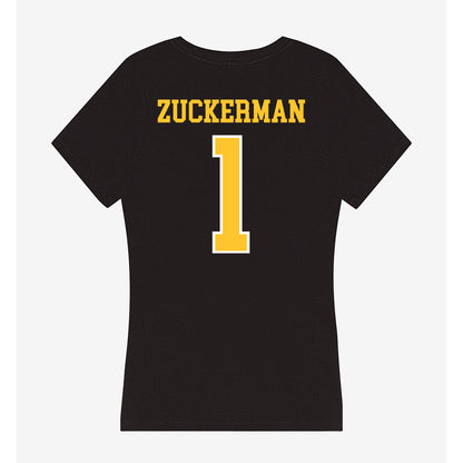 PLU - NCAA Men's Basketball : Zach Zuckerman - Women's V-Neck T-Shirt-1