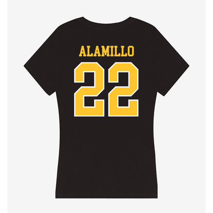 PLU - NCAA Football : Deborah Alamillo - Women's V-Neck T-Shirt-1