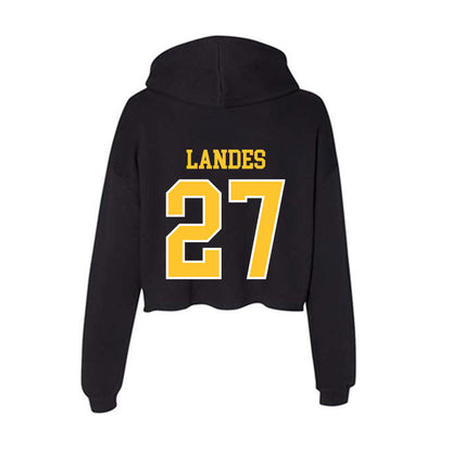PLU - NCAA Softball : Megan Landes - Women's Crop Fleece Hoodie-1