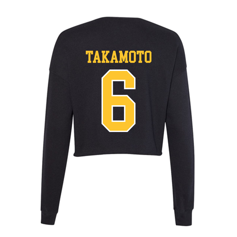 PLU - NCAA Women's Volleyball : Ayre Takamoto - Women's Cropped Crew Fleece-1