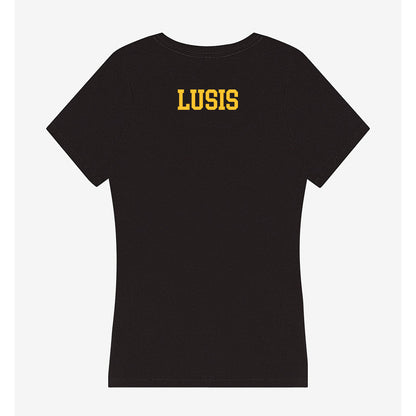 PLU - NCAA Men's Track & Field : Stefans Lusis - Women's V-Neck T-Shirt-1