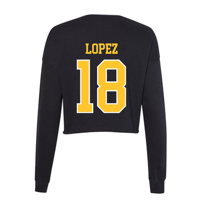 PLU - NCAA Football : Kawika Lopez - Women's Cropped Crew Fleece-1
