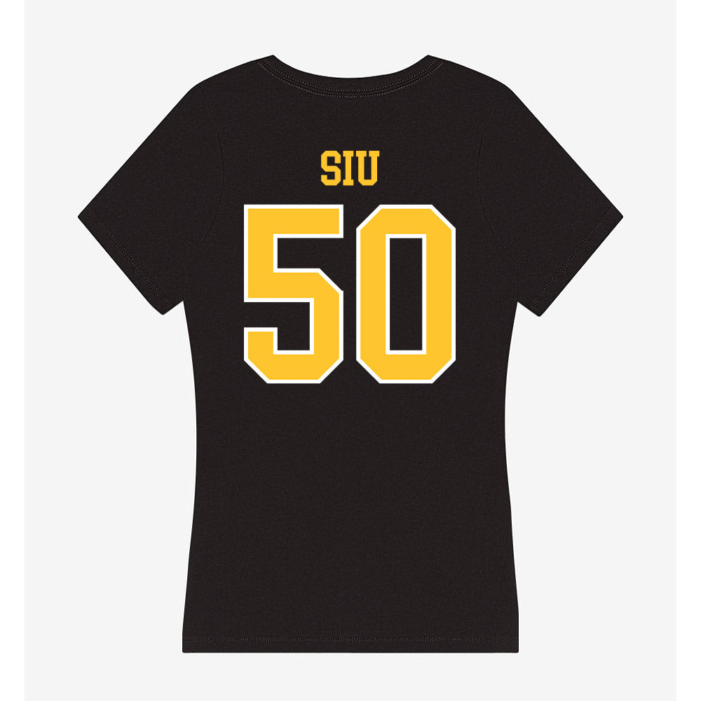 PLU - NCAA Softball : Alexa Siu - Women's V-Neck T-Shirt-1