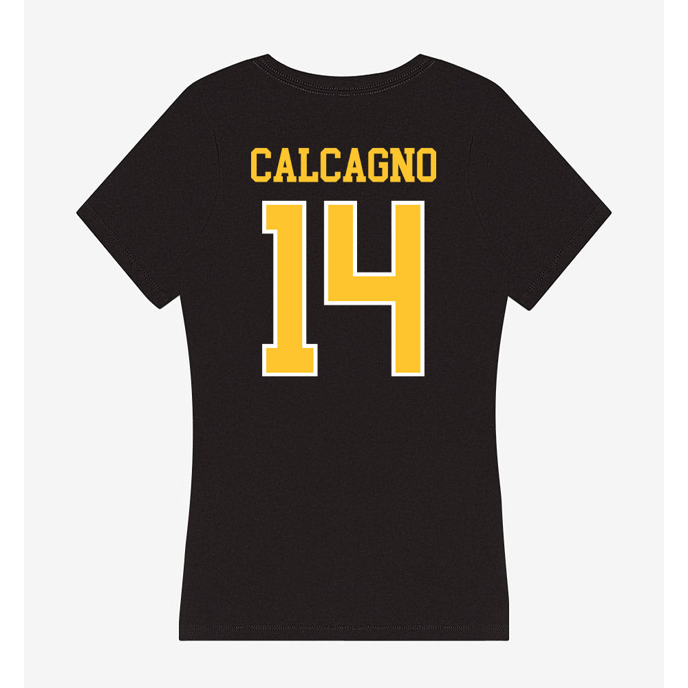 PLU - NCAA Softball : Morgan Calcagno - Women's V-Neck T-Shirt-1
