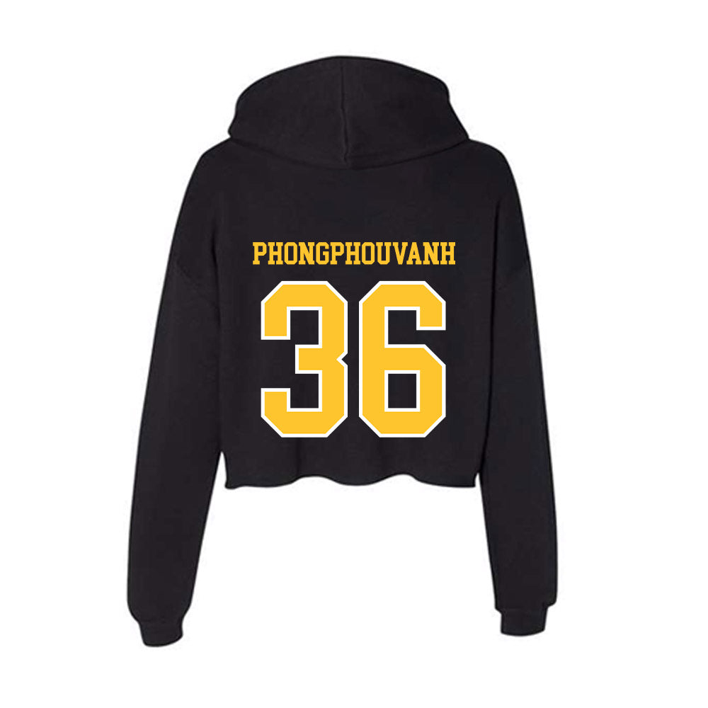 PLU - NCAA Football : Nathan Phongphouvanh - Women's Crop Fleece Hoodie-1