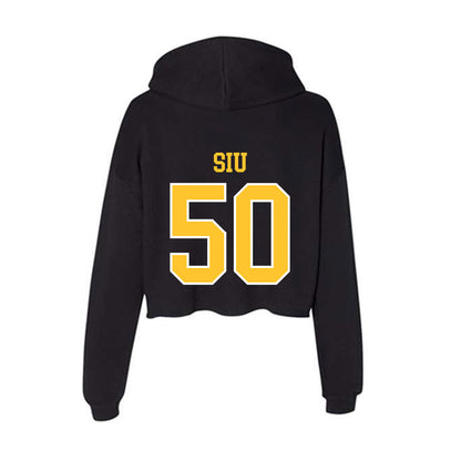 PLU - NCAA Softball : Alexa Siu - Women's Crop Fleece Hoodie-1