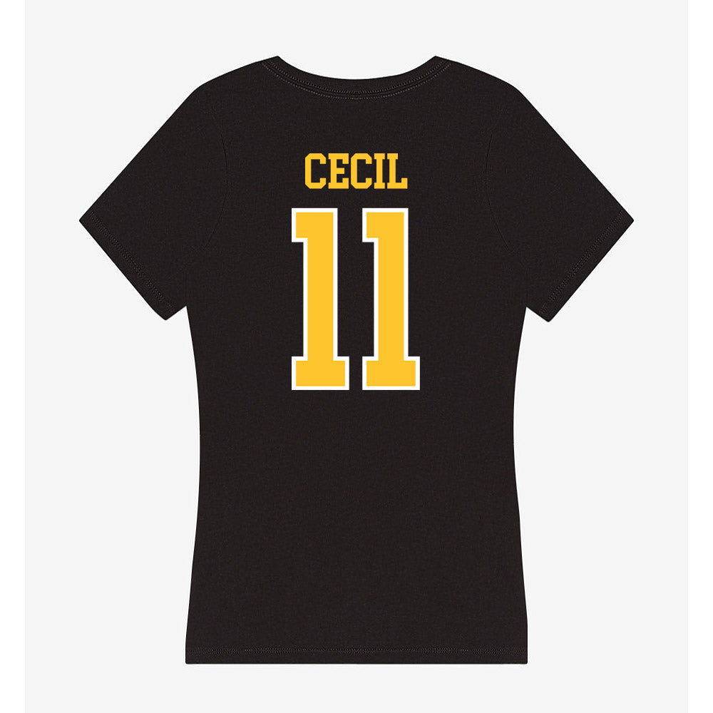 PLU - NCAA Women's Soccer : Hannah Cecil - Women's V-Neck T-Shirt-1
