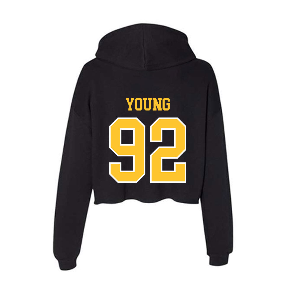 PLU - NCAA Football : Kyson Young - Women's Crop Fleece Hoodie-1