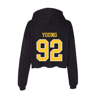 PLU - NCAA Football : Kyson Young - Women's Crop Fleece Hoodie-1