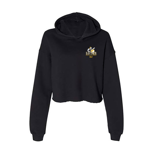 PLU - NCAA Men's Golf : Grant Raubenolt - Women's Crop Fleece Hoodie-0