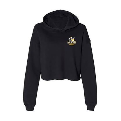 PLU - NCAA Softball : Emelia Maza - Women's Crop Fleece Hoodie-0