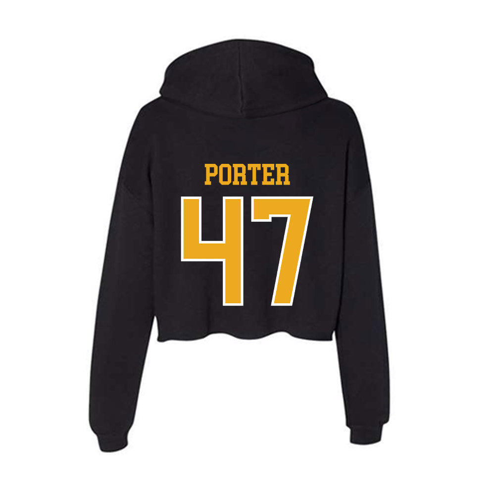 Canisius - NCAA Men's Ice Hockey : Grant Porter - Women's Crop Fleece Hoodie-1