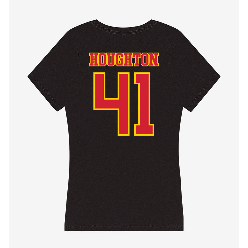 Pitt State - NCAA Football : Jayden Houghton - Women's V-Neck T-Shirt-1