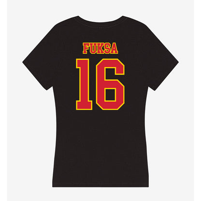 Pitt State - NCAA Football : Josiah Fuksa - Women's V-Neck T-Shirt-1