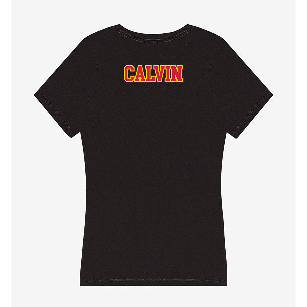 Pitt State - NCAA Men's Track & Field : Caleb Calvin - Women's V-Neck T-Shirt-1