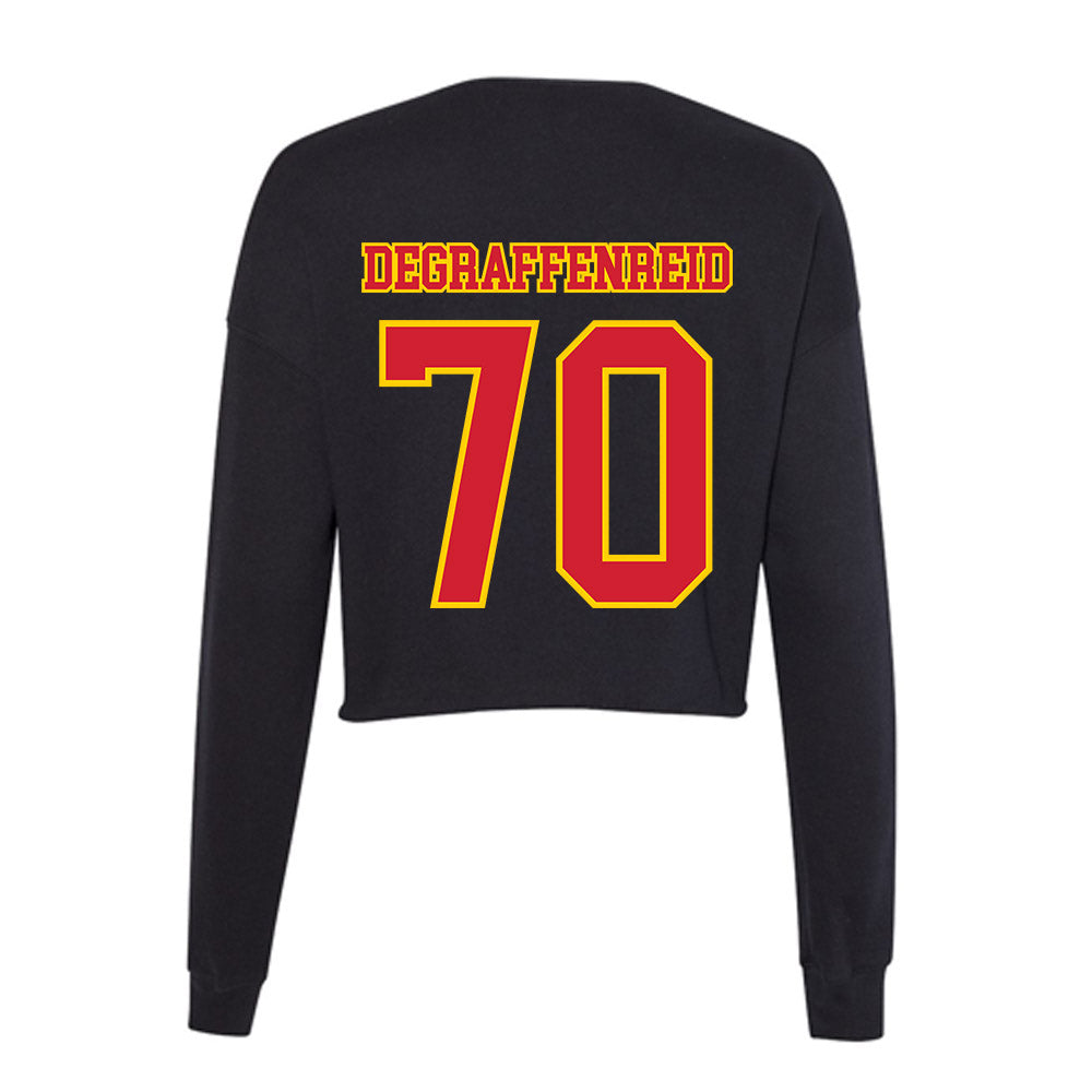 Pitt State - NCAA Football : Kaden Degraffenreid - Women's Cropped Crew Fleece-1