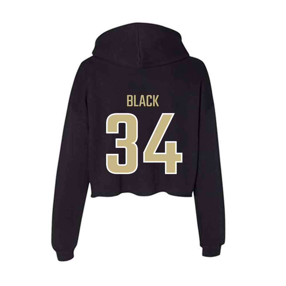 Jacksonville - NCAA Women's Soccer : Anaya Black - Classic Shersey Women's Crop Fleece Hoodie-1