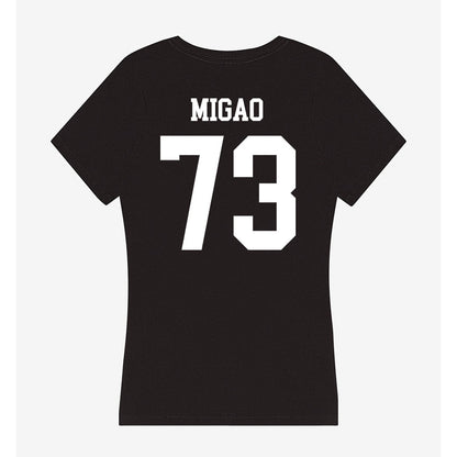 Utah State - NCAA Football : Elia Migao - Women's V-Neck T-Shirt-1